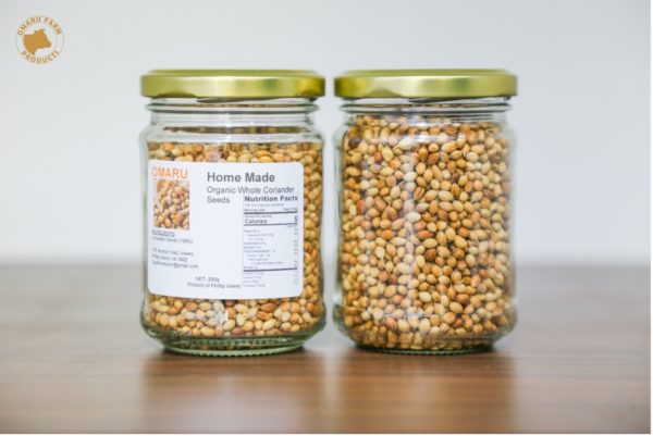 Homemade Organic Whole Coriander Seeds