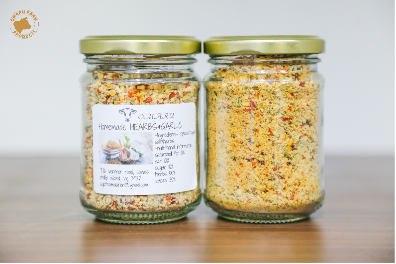 Homemade herbs and Garlic